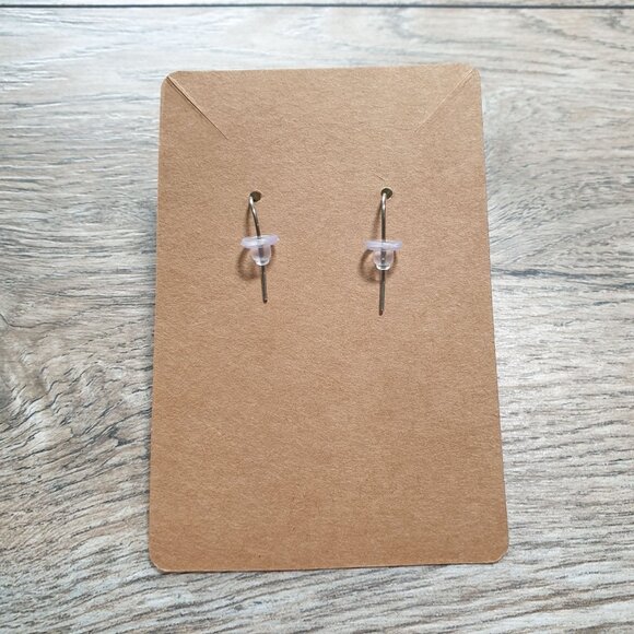 Women Teardrop Blue Gold Acrylic Dangle Earrings Hook Back Beach Core Vacation - Picture 3 of 3